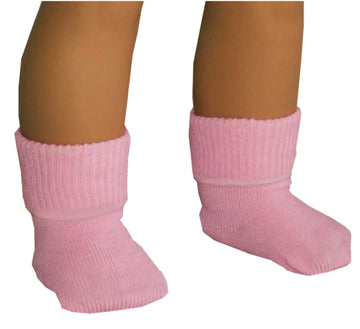 Fold-Over Socks - Pink