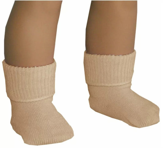 Fold-Over Socks - Tan