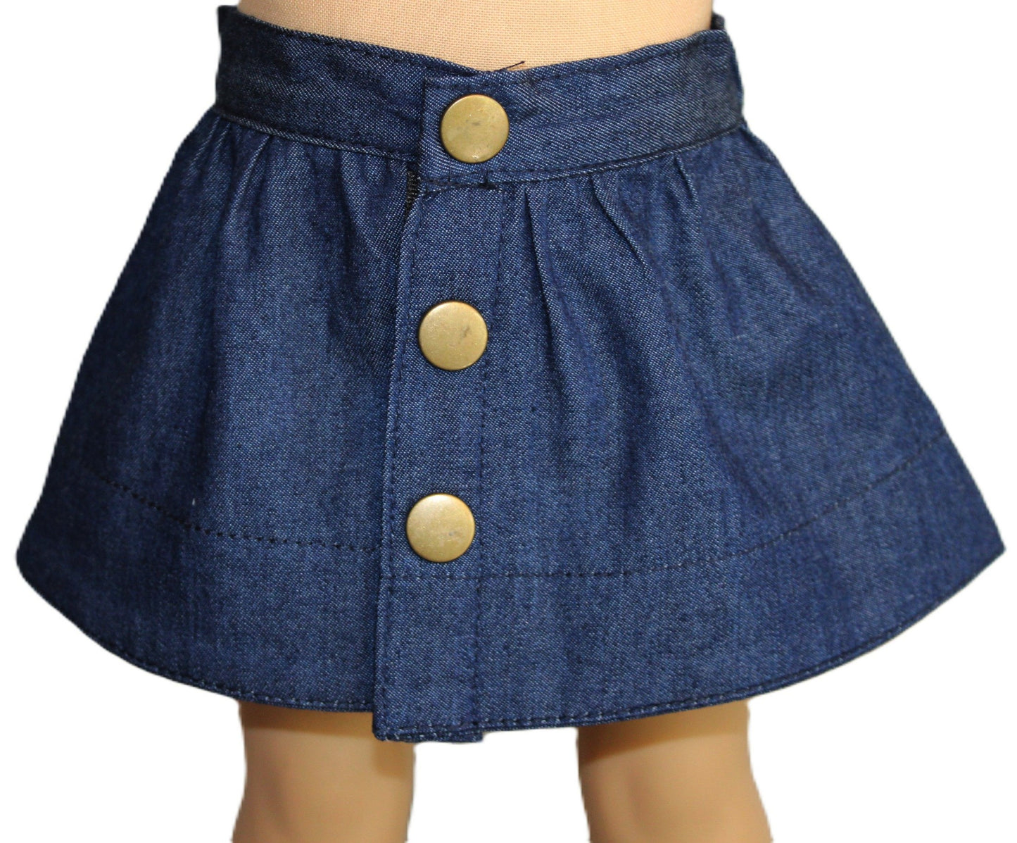 Snap Front Denim Skirt