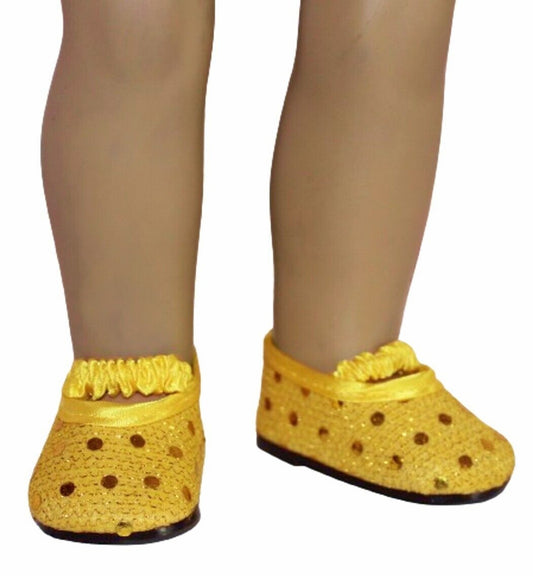 Yellow Sequin Flats