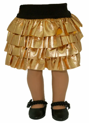 Gold Ruffled Skirt