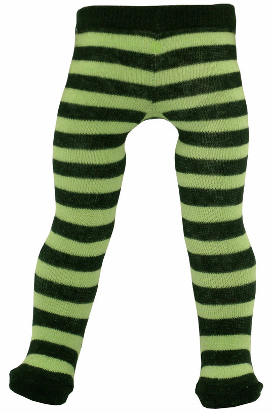 Black & Green Stripe Tights
