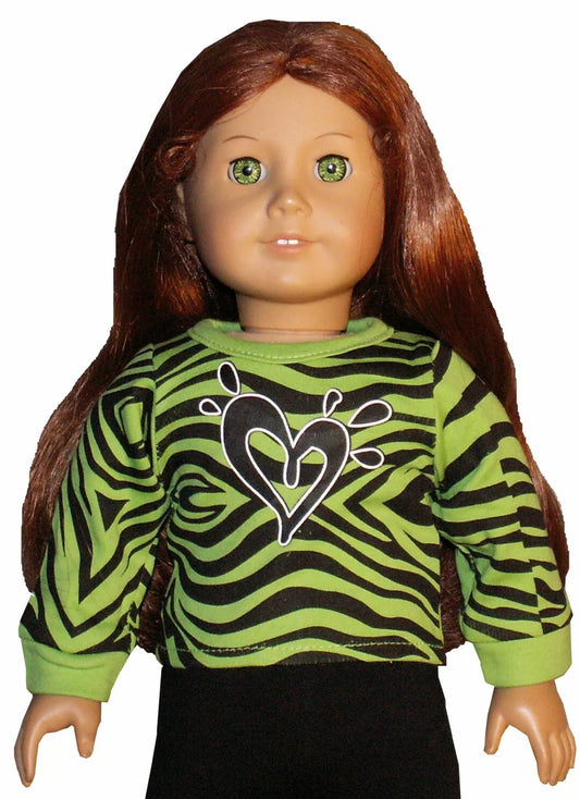 Green Zebra Heart Tee