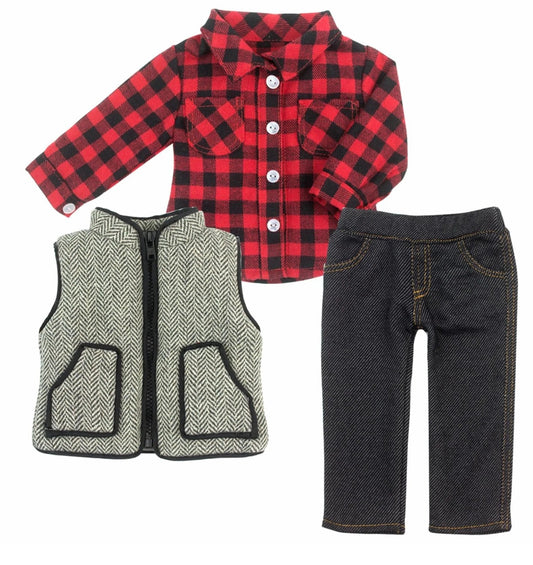 Herringbone Vest Shirt & Jeans
