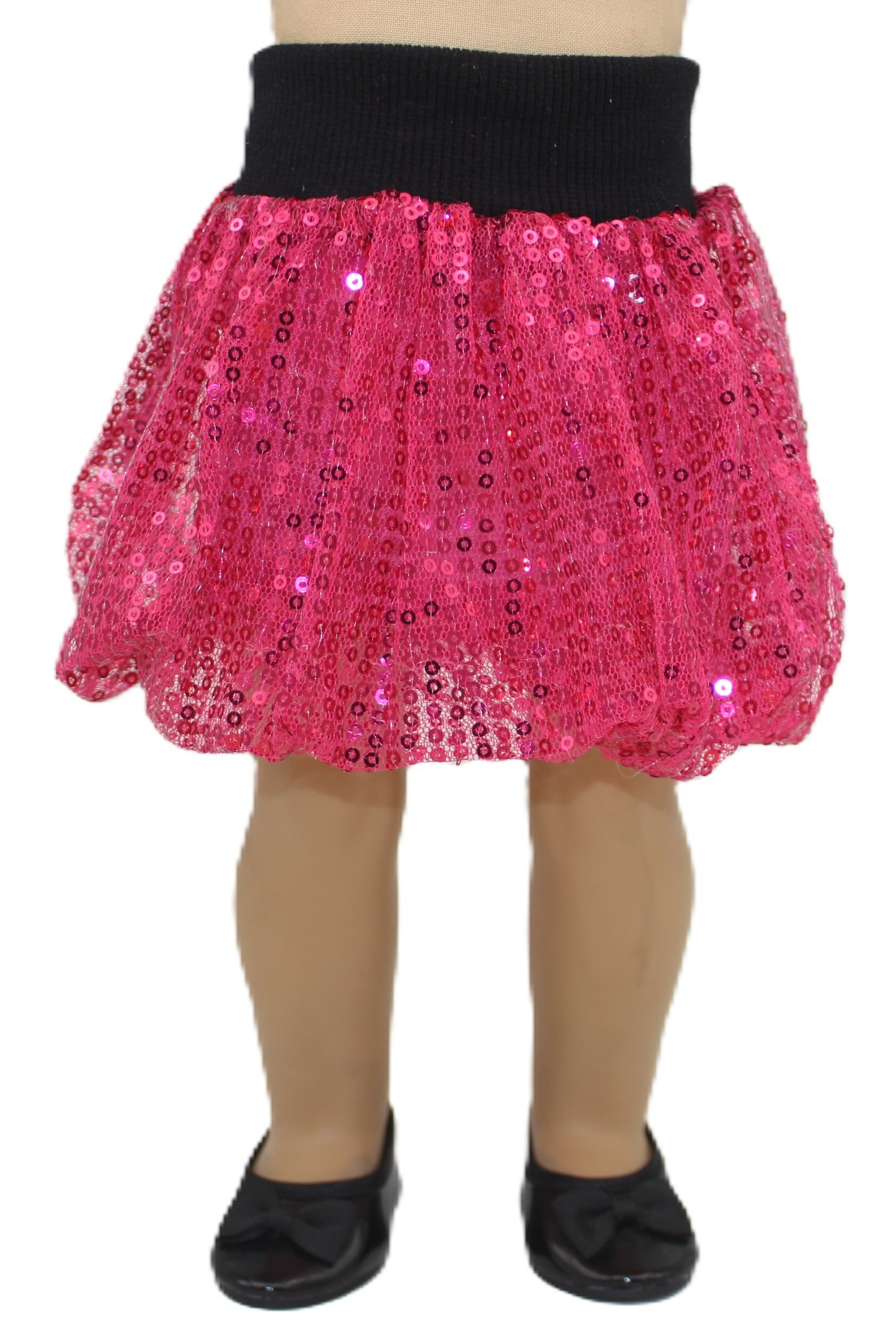 Hot Pink Sequin Bubble Skirt