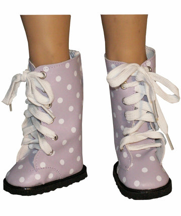 Light Purple Polka Dot Boots