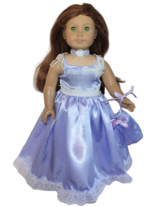 Lavender Satin Ball Gown
