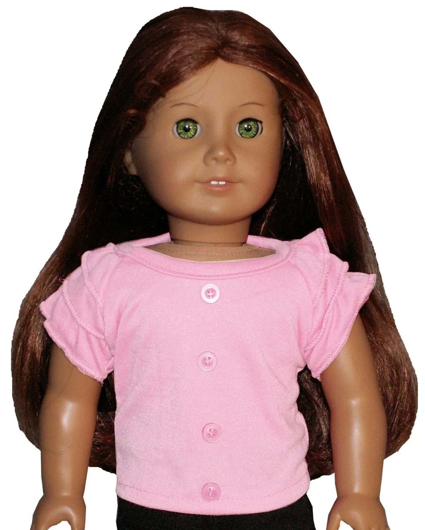 Pink Ruffled Sleeve Tee