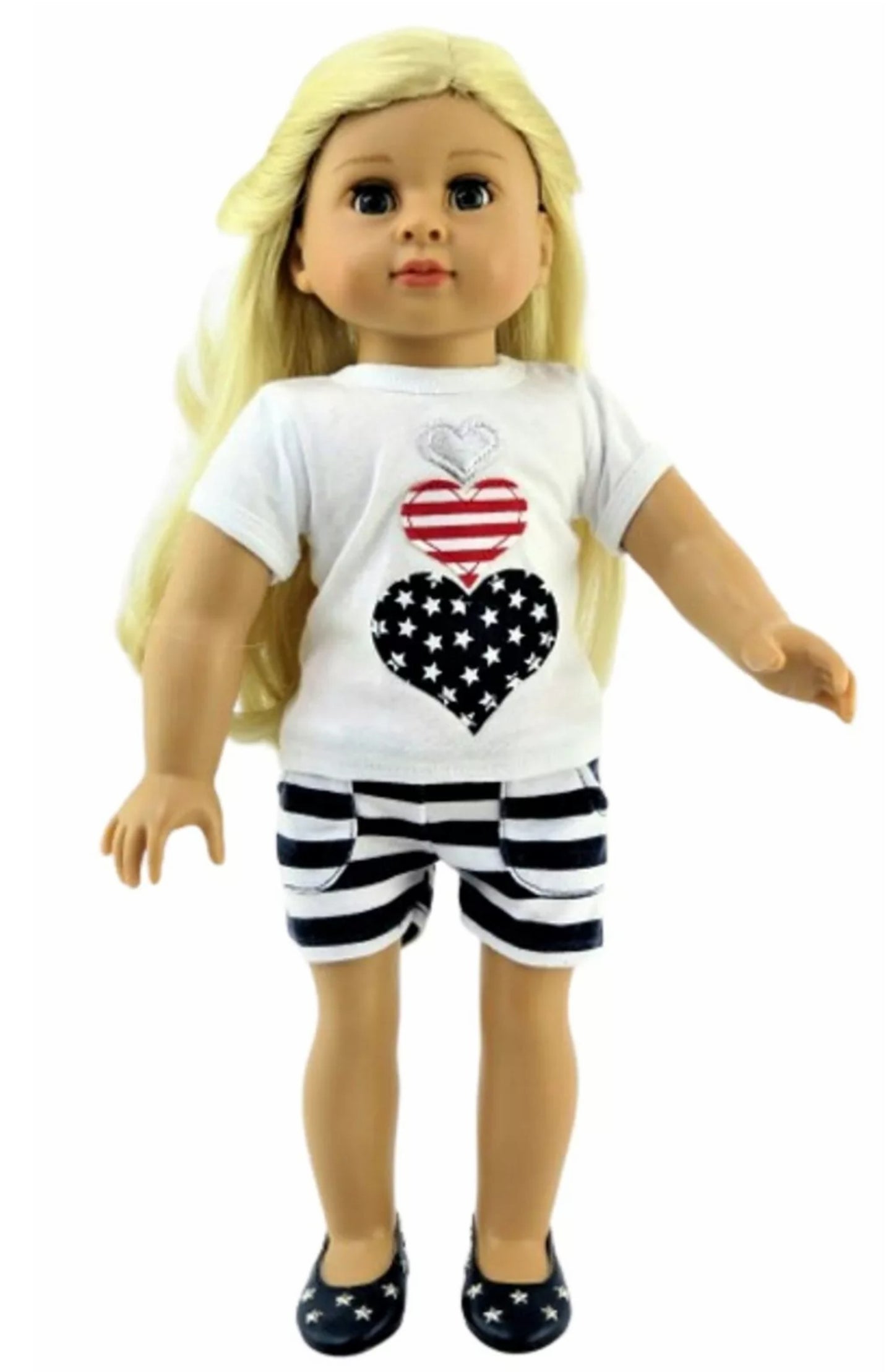 I love USA Shorts Set