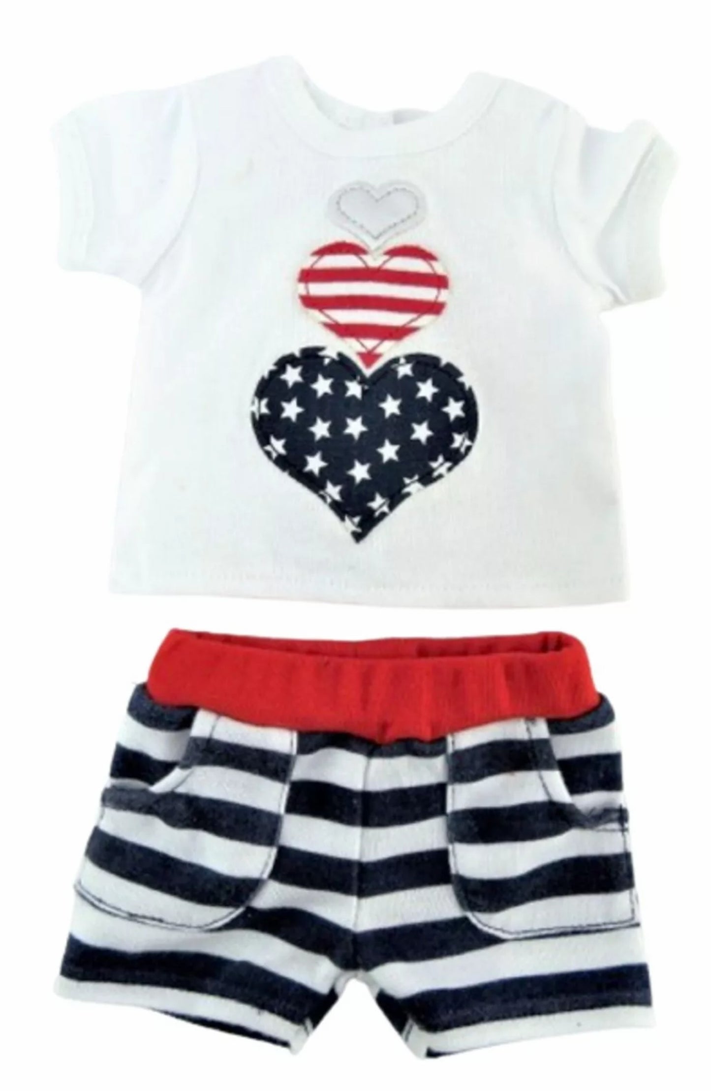 I love USA Shorts Set