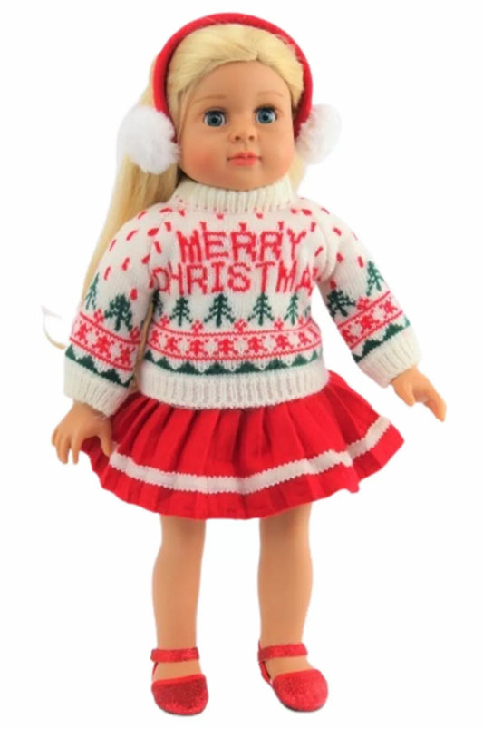 Merry Christmas Sweater & Skirt