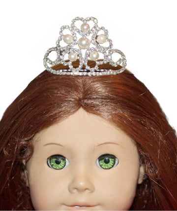 Rhinestone & Pearls Heart Tiara