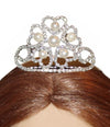 Rhinestone & Pearls Heart Tiara