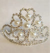 Rhinestone & Pearls Heart Tiara