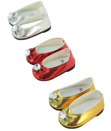 Metallic Flats w/ Rhinestone