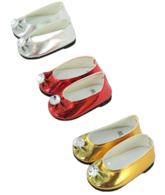 Metallic Flats w/ Rhinestone