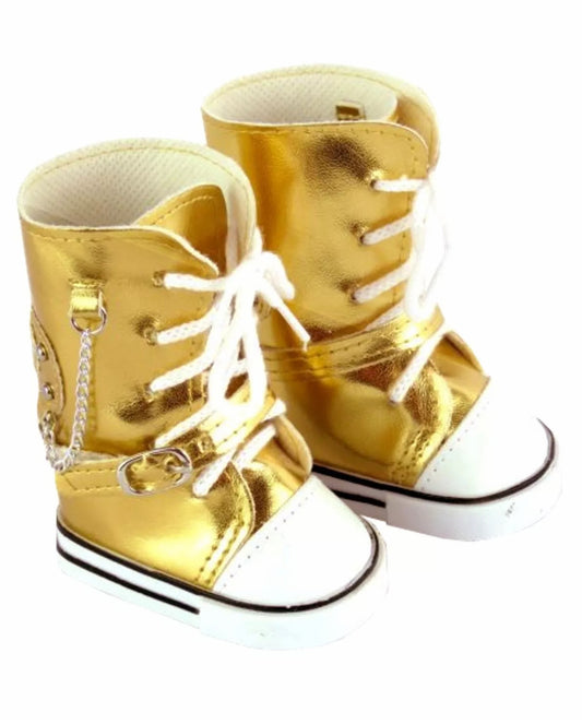 Shiny Gold High Tops