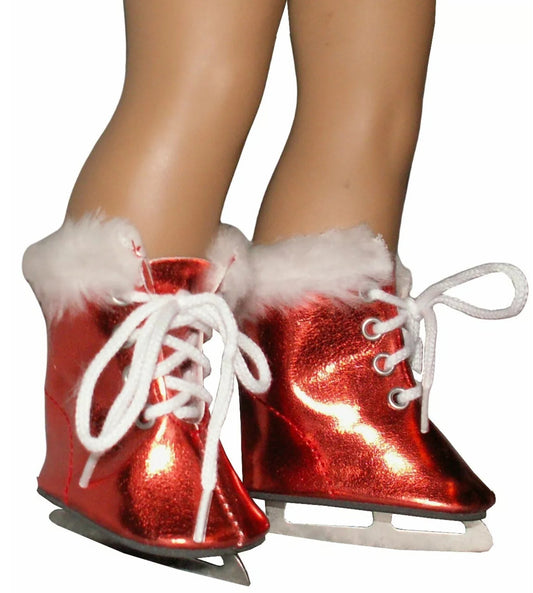 Metallic Red Ice Skates