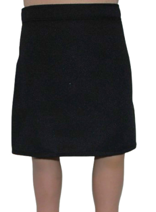 Black Wool Skirt