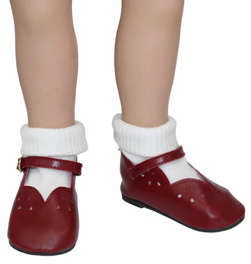 Burgundy Ankle Strap Shoes