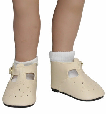 Cream T-Strap Dress Shoes