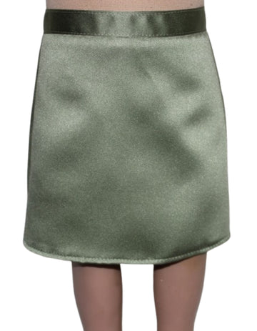 Olive Green Satin Skirt