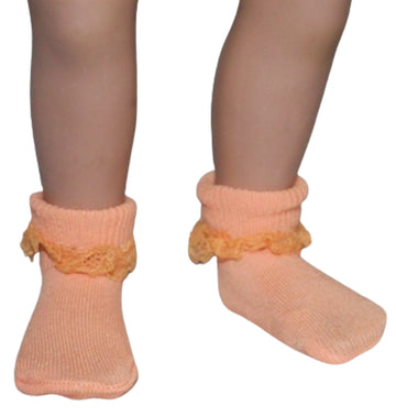 Peach Anklets w/ Lace