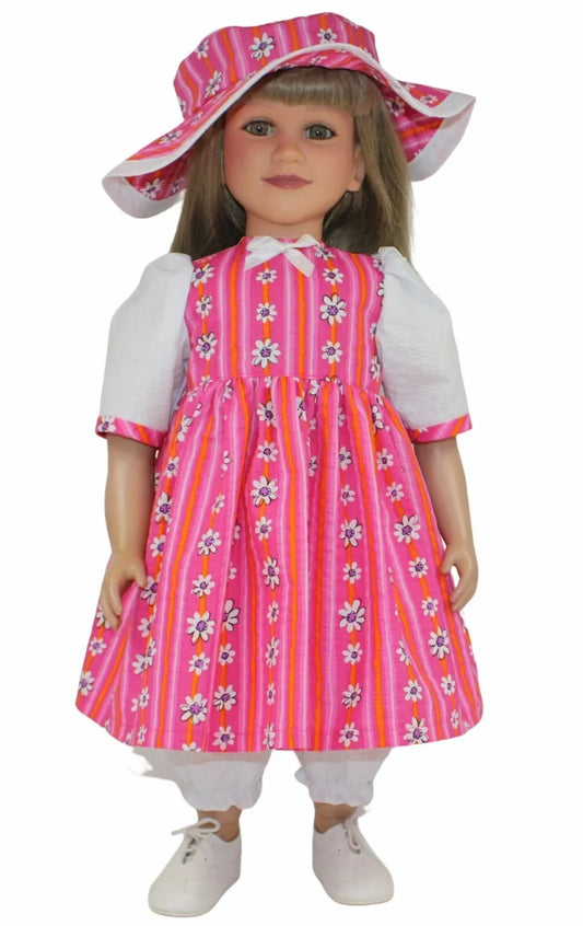 Pink Floral Dress Set