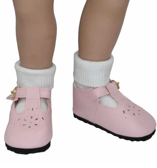 Pink T-Strap Dress Shoes