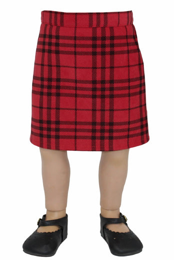 Red & Black Plaid Skirt