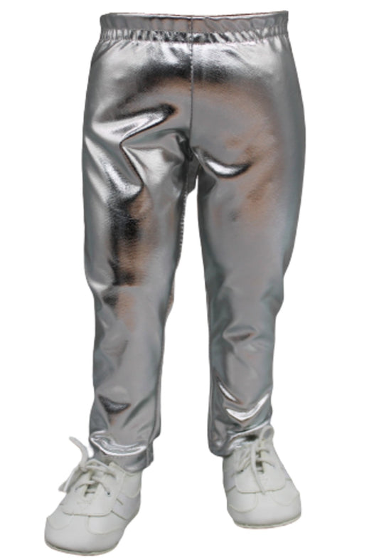Silver Metallic Leggings