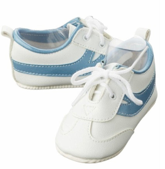White & Blue Sneakers