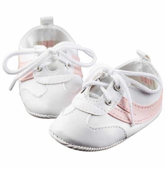 White & Pink Light Sneakers