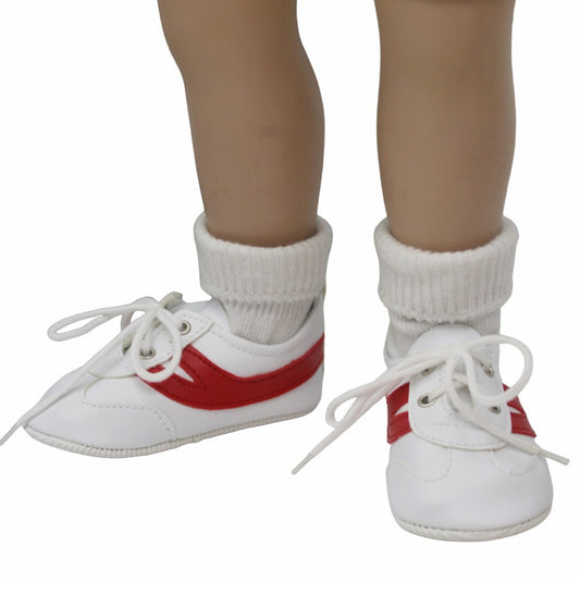 White & Red Sneakers