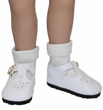 White T-Strap Dress Shoes