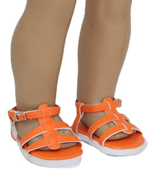 Orange Strappy Sandals