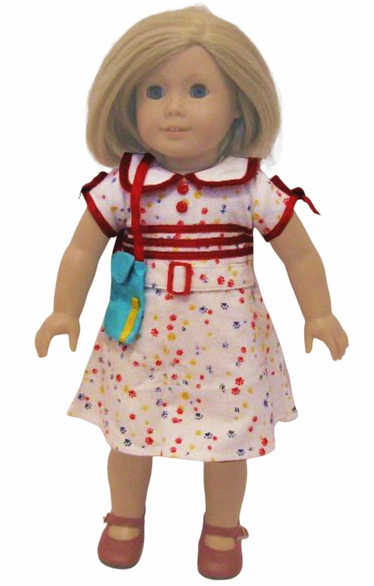 1930's Paw Print School Dress