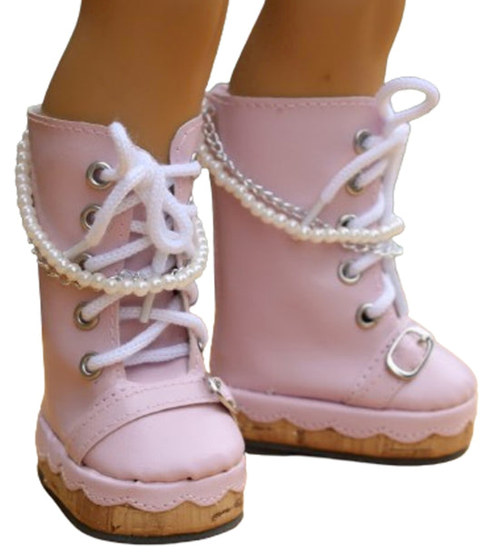 Pink Pearls & Chains Boots