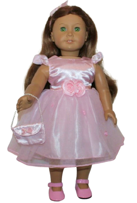 Pink Satin Party Dress