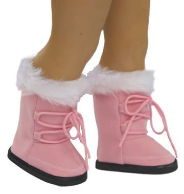 Pink Suede Boots