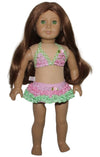 Pink & Green Ruffled Bikini