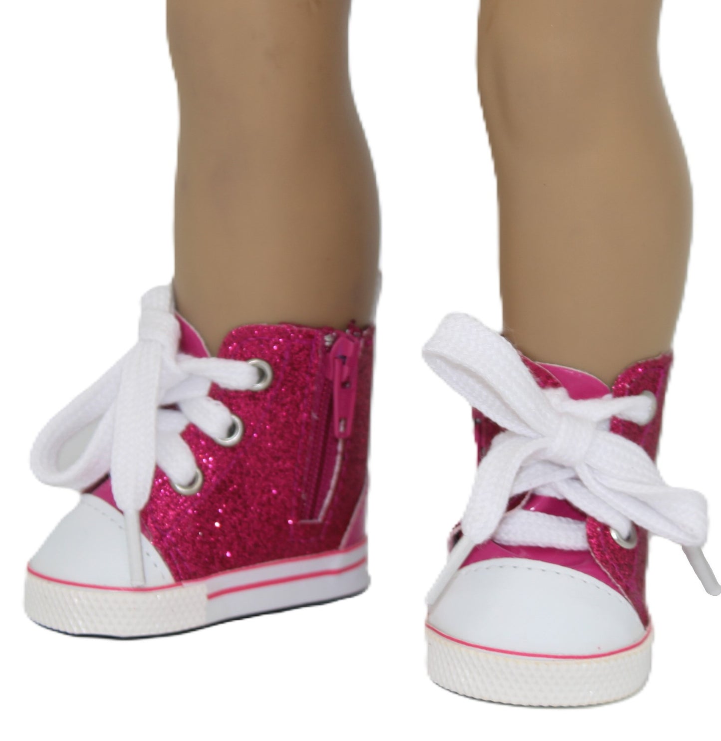 Pink Glitter Mid Tops