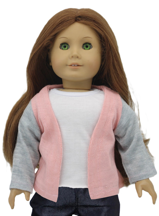 Pink & Gray Cardigan