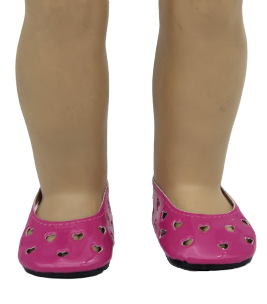Dark Pink Heart Flats