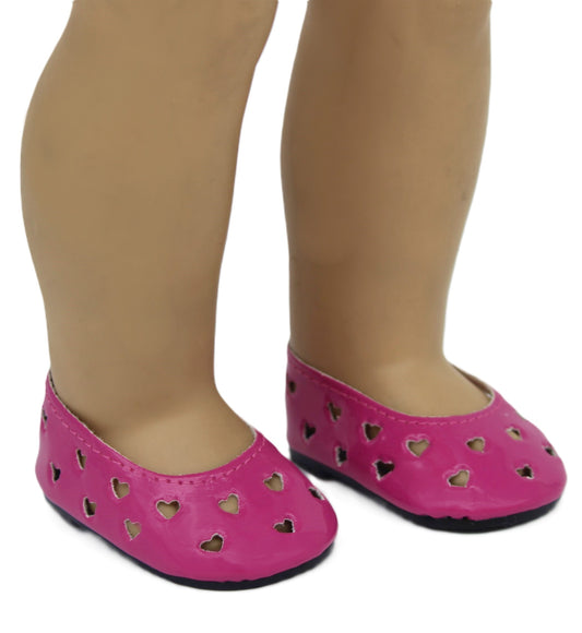 Dark Pink Heart Flats