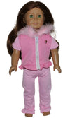 Pink Heart Fur Vest Outfit