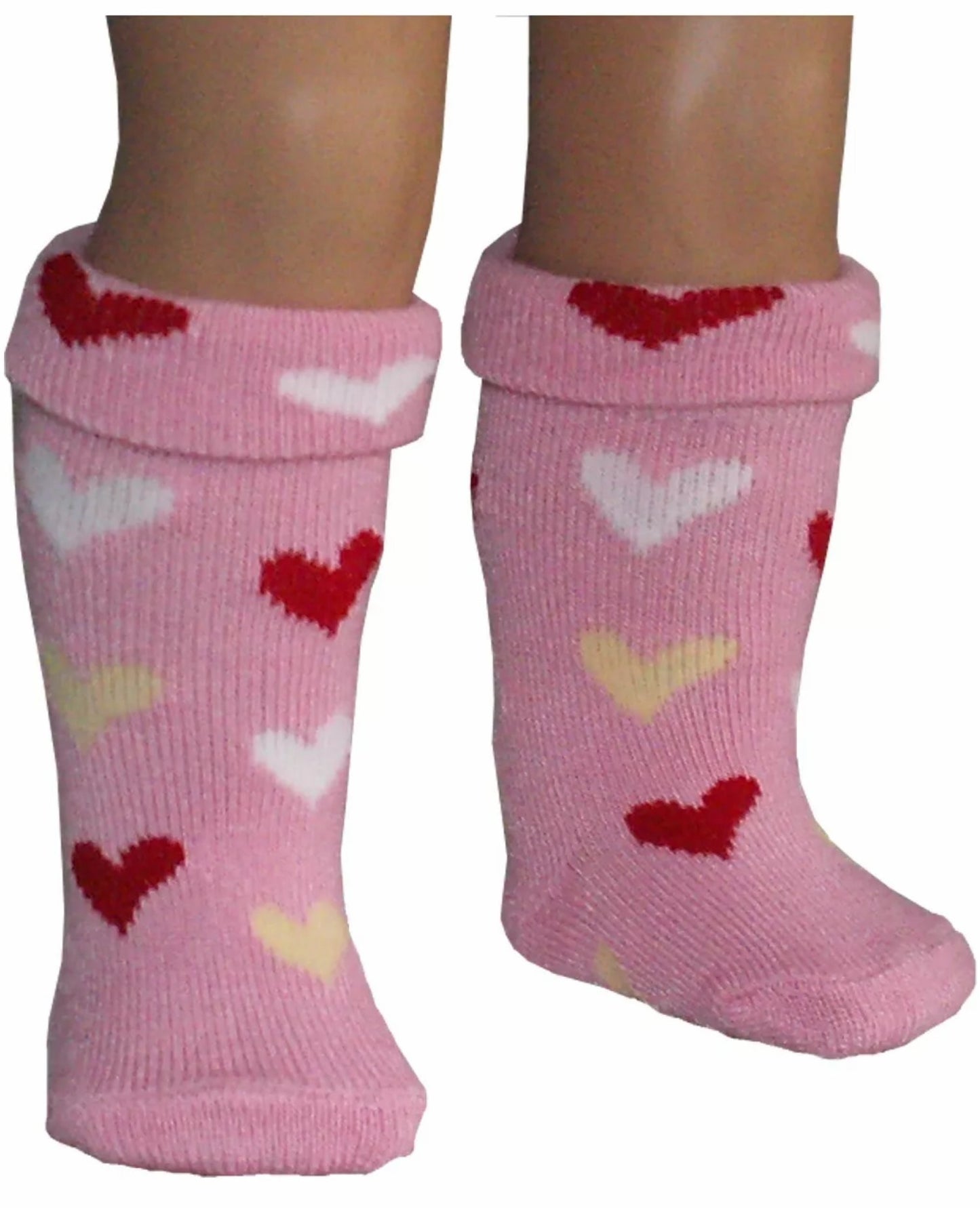 Pink Heart Knee-Highs