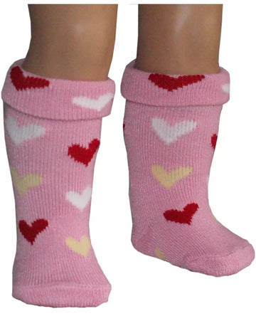 Pink Heart Knee-Highs