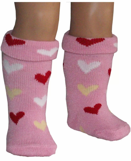 Pink Heart Knee-Highs