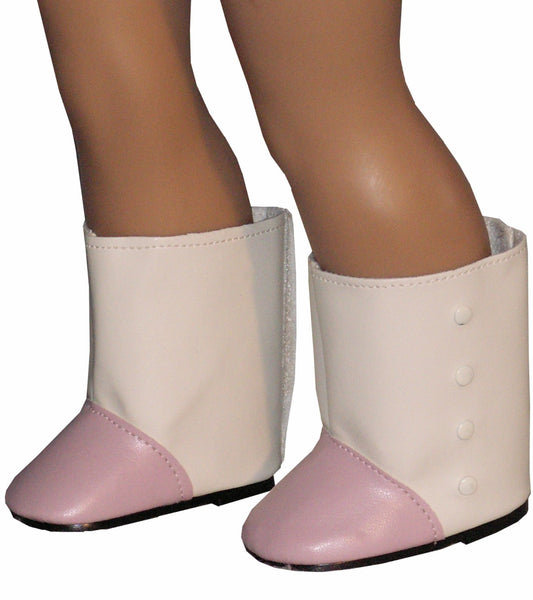 Pink/Ivory Victorian Boots